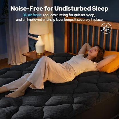 BEDLORE Waterproof Twin Mattress Pad, Breathable Mattress Protector with 6-15 Inch Deep Pocket, Quilted Fitted Mattress Topper Bed Cover, Noiseless & Machine Washable