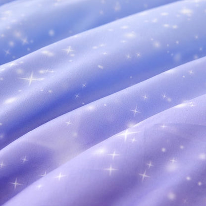 3PCS Girls Comforter Sets Full,Galaxy Bedding Set,Pink and Purple Bedding Set,Full Comforter Set for Girls