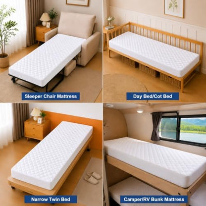 GRT RV Bunk Waterproof Mattress Pad, Hollow Cotton Mattress Protector