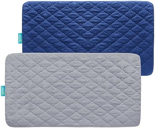 Crib Mattress Protector Sheets Fitted Waterproof Mattress Pad Cover 2 Pack