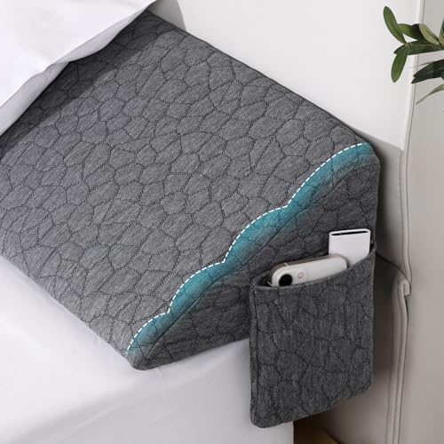 Patent Twin Size (39"x10"x6") Bed Wedge Pillow Headboard Pillow Mattress Wedge Triangle Pillow Long Bolster Pillow Bed Gap Filler (0-7") Mattress Gap Filler Between Your Headboard and Mattress