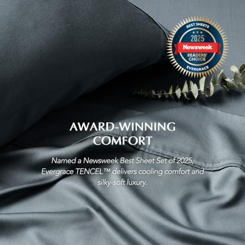 EverGrace Tencel™ Sheet Set, Breathable & Cooling, Full, Stormy Blue