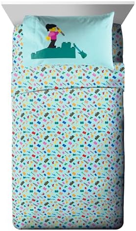 LEGO® Blocks Twin Comforter Set 5 Piece Soft Kids Bedding, White