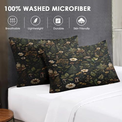 WeCozy Queen Comforter Set with Sheets, 7 Pieces Vintage Floral Bedding