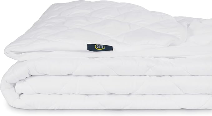 Serta Simply Clean Triple Action Mattress Pad, Waterproof Mattress Pad, Ultra Soft and Stain-Resistant Mattress Pad, Machine Washable, Queen, White
