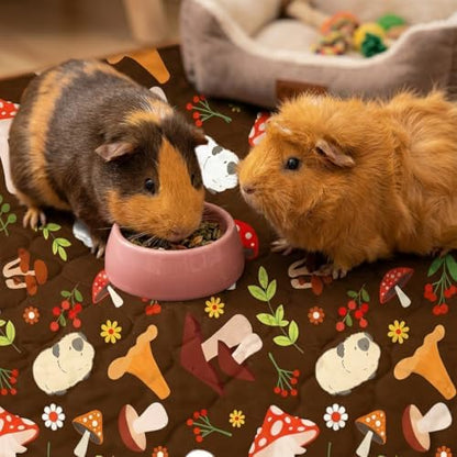 Guinea Pig Cage Liner, 49"x24" Bedding for Midwest Cage 2 Pack, Mushroom