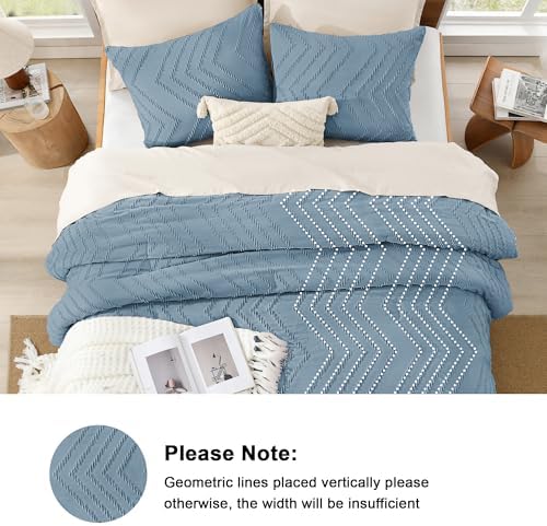 Litanika Super King Plus Comforter Set, 3 Pcs Boho Tufted Bedding Set