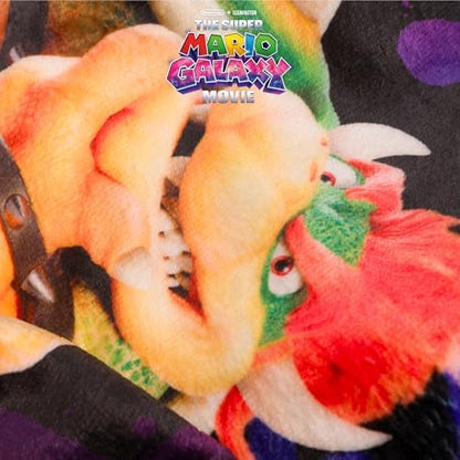 The Super Mario Galaxy Movie Kids Throw Blanket, Boswer Koopa, 46 in x 60 in Soft Cozy Decorative Blanket for Couch, Bed, or Gaming Room (Officially Licensed Product) by Franco
