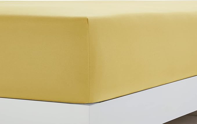 Clara Clark Bed Sheets, Premier 1800 Series 4 Piece Bed Sheet Set, Deep Pocket, Wrinkle, Fade, Stain Resistant, Luxury Soft Bedding Sheets & Pillowcases, Full, Custard Mellow