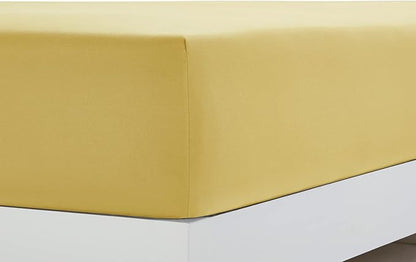 Clara Clark Bed Sheets, Premier 1800 Series 4 Piece Bed Sheet Set, Deep Pocket, Wrinkle, Fade, Stain Resistant, Luxury Soft Bedding Sheets & Pillowcases, Full, Custard Mellow