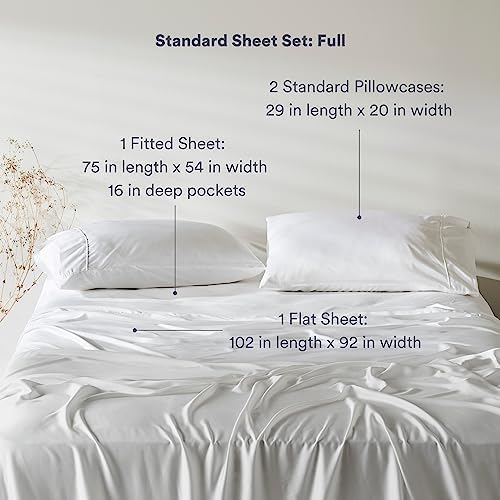 ettitude 100% Lyocell from Organic Bamboo Standard Sheet Set (Full-Slate) Hypoallergenic, Breathable, Temperature-Regulating, Silky-Soft Sateen, Deep Pockets, Eco-Friendly