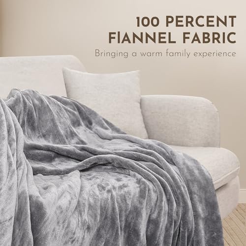 Electric Heated Blanket Full Size 72"x84", Light Grey