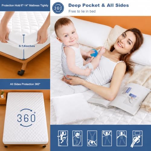 GRT RV Bunk Waterproof Mattress Pad, Hollow Cotton Mattress Protector