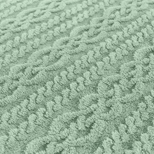 Green Throw Blanket - Soft & Fluffy Fleece, Cute & Aesthetic, Perfect for Sofa, Couch, Chair, Bed, Living Room & Bedroom, All-Season Use, Plush & Cozy Decorative Blanket 50x60