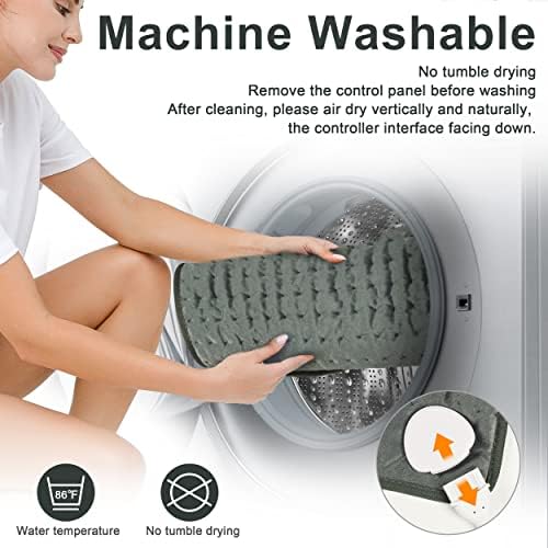 Heating Pad Electric Heat Pad, Hot Heated Pad,Multiple Temp and Timer Settings,Suitable for Shoulders, Neck, arms, Abdomen, Back, Legs, etc. (Gray Green, 40"X20")