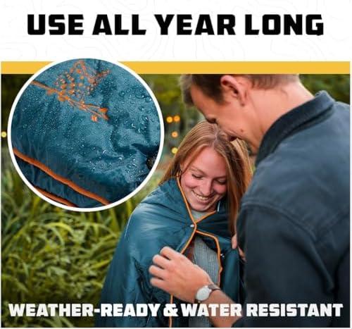 Wise Owl Outfitters Camping Blanket, Packable Puffy Quilt for Backpacking