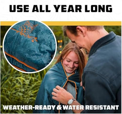 Wise Owl Outfitters Camping Blanket, Packable Puffy Quilt for Backpacking