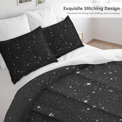 Pamnest Full Comforter Set, 3 Pieces Space Starry Bedding, All Season