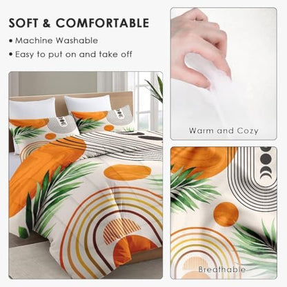 WeCozy Full Comforter Set, 3 Pieces Contemporary Mid Bedding, All Season