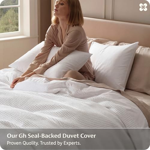 Bedsure PureWoven Cotton Waffle Weave Duvet Cover, King, Duvet Cover Only