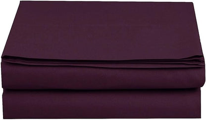 Luxury Flat Sheet on Amazon Elegant Comfort Wrinkle-Free 1500 Premier Hotel Quality 1-Piece Flat Sheet, California King Size, Purple