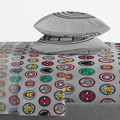 Marvel Avengers Iron Man Queen Comforter Set 7 Piece Kids Bedding, Multi