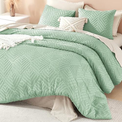 Litanika Full Size Comforter Set, 3 Pieces Tufted Boho Bedding Set