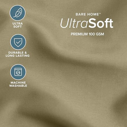 Bare Home Queen Comforter Set - 1800 Ultra Soft (Queen, Olive)