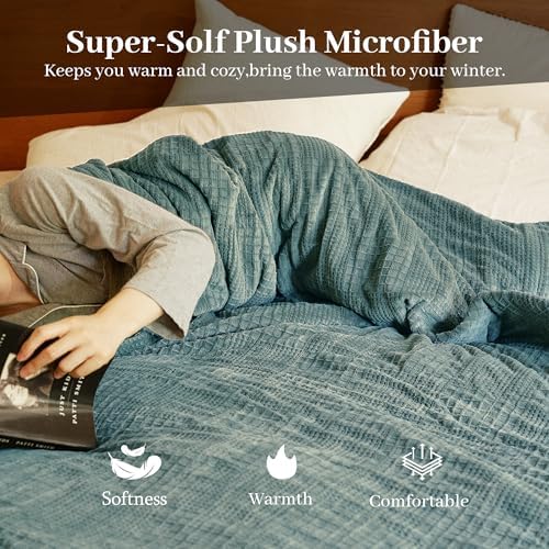 Texciting Heated Blanket Full Size,Electric Blanket,ETL Certified,Green
