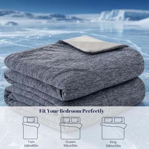 PHF Cooling Blanket for Hot Sleepers Night Sweat,Soft Quilted Comforter
