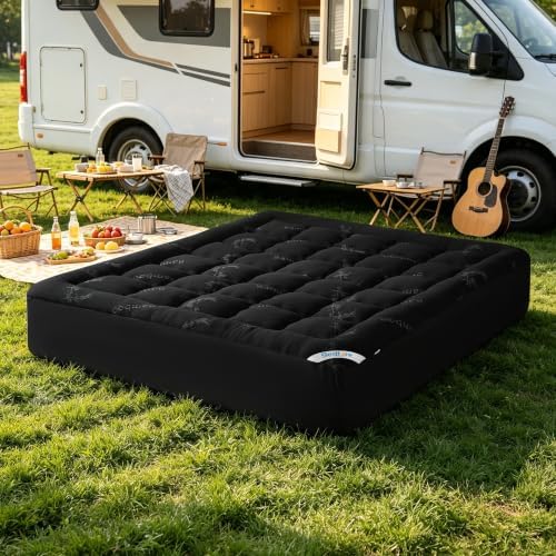 BEDLORE RV Queen Mattress Topper, Thick Soft Pillow Top Bed Topper