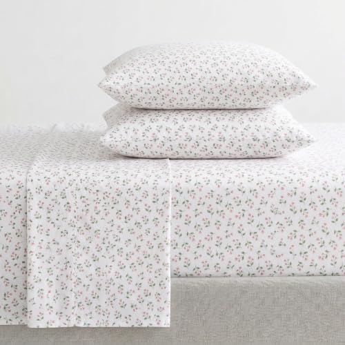 Martha Stewart - Twin Size Sheet Set with Fitted Sheet & Pillowcase