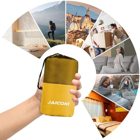 JAICOM Sleeping Bag Liner, Travel Sheets Ultralight Summer Sleeping Bag