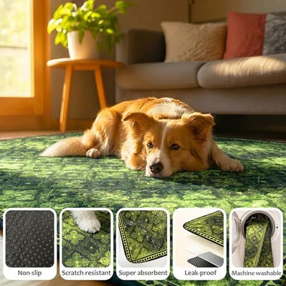 Washable Pee Pads for Dogs, Reusable Puppy Potty Training Pads, Ultra-Absorbent Thick Waterproof Leak-Proof Non-Slip Pads & Mat for Crate, Playpen, Floor, Whelping & Housebreaking , 2 Pack 36"x48"