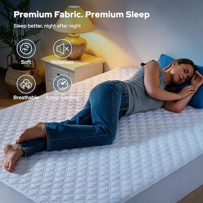 BEDLORE 2 Pack Waterproof Mattress Protector, King Size Mattress Pad