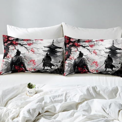 Feelyou Japanese Samurai Duvet Cover Queen Size Boys Girls Teens