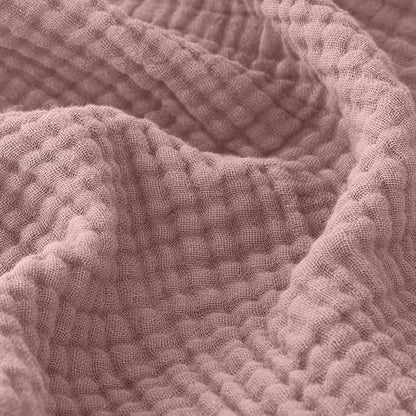 EMME Muslin Blankets for Adults Throw Blanket for Couch Breathable Gauze Soft Lightweight Airy Dusty Pink Super King 120" x 94"