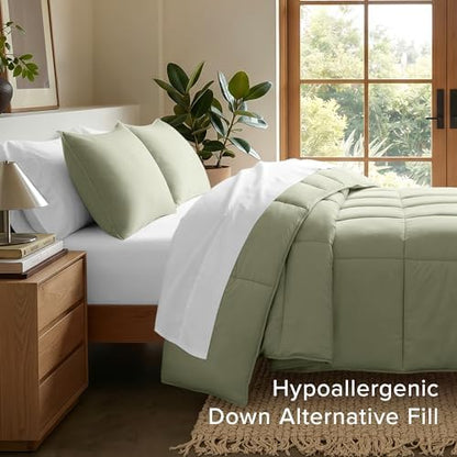 Bare Home Full Comforter Set - 1800 Ultra Soft (Full, Sage)