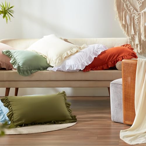 Anluoer King Size Comforter Set 7 Piece,Ruffle Bed in a Bag Bedding Sets