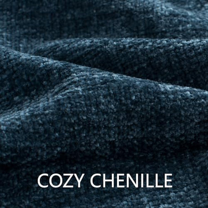 Chenille Throw Blanket for Couch 60" x 80" Twin, Navy Blue