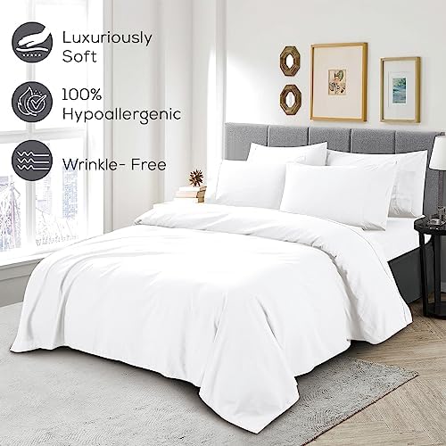 Mueller UltraTemp 6 PC Queen Sheet Set - Ultra-Soft Luxury Series, Cooling & Breathable Hotel Luxury Bed Sheets, Deep Pocket Wrinkle-Free Oeko-TEX, Beige