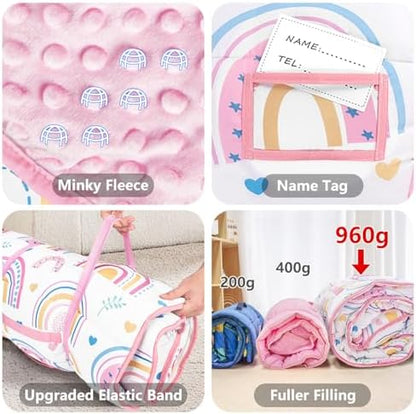 Primlect Toddler Nap Mat with Pillow, Thickened Extra Large Sleeping Bag