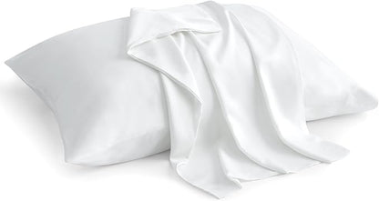 BEDELITE King Size Pillow Cases Set of 2, Rayon Derived from Bamboo, Cooling Pillow Cases for Hot Sleepers & Night Sweats, Breathable and Silky Soft Envelope Pillowcases(White, 20"x40")