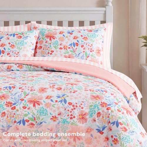 Queen Comforter Set with Sheets for Girls-7 Pieces Soft Queen Bedding Sets