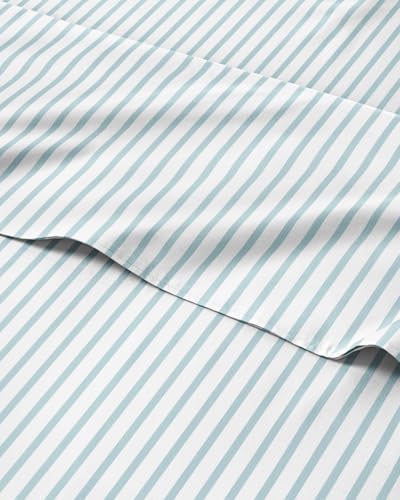 Full 4 Piece Striped Sheet Set - Soft, Breathable & Cooling - Sky Stripe