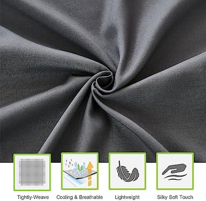 ILAVANDE Grey Queen Sheets Set 6 Piece,Hotel Luxury Super Soft 1800 Series Microfiber Queen Bed Sheets Set-Wrinkle Free & Breathable-14 Deep Pocket Sheets for Queen Size Bed(Queen,Grey)