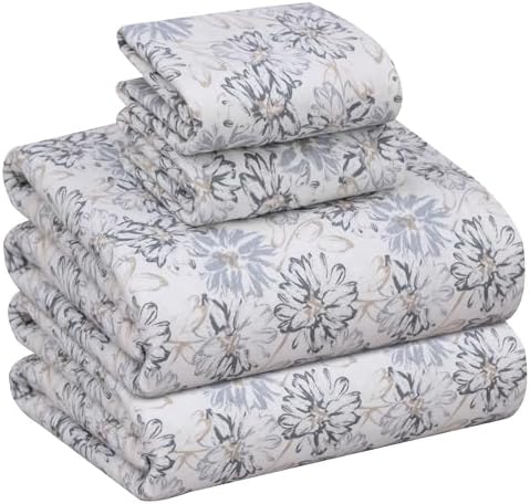 RUVANTI Flannel Sheets King Size, Pacific