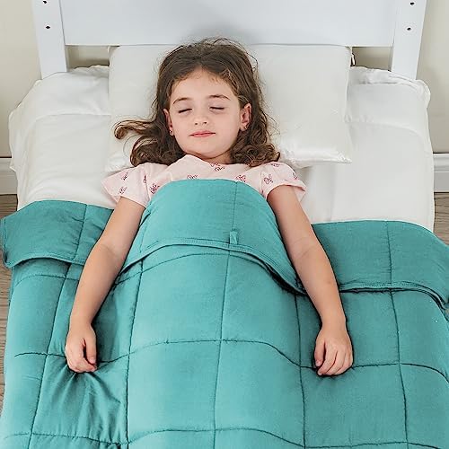 yescool Weighted Throw Blanket 3lbs, 36" x 48", Teal