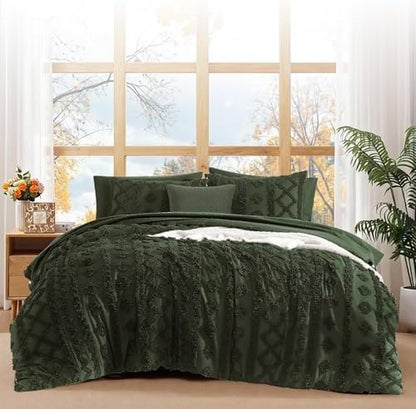 Full Size Comforter Set- 7 Pieces Tufted Bed in a Bag Full Bedding Sets