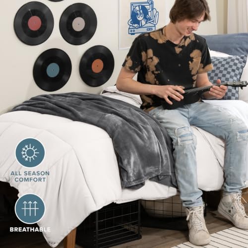 Bare Home Comforter Set - 1800 Ultra Soft (Twin/Twin XL, Antique White)